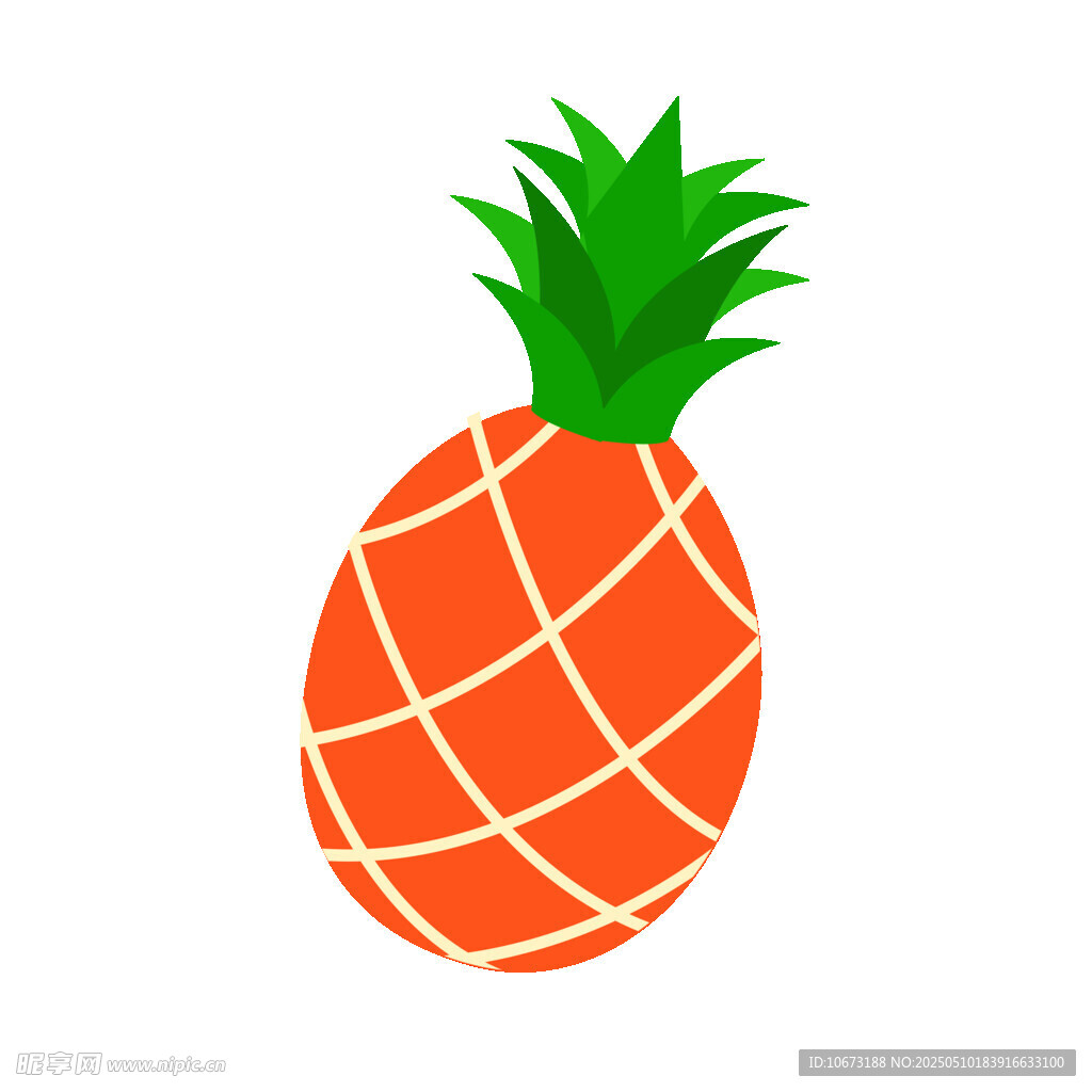 卡通菠蘿插畫