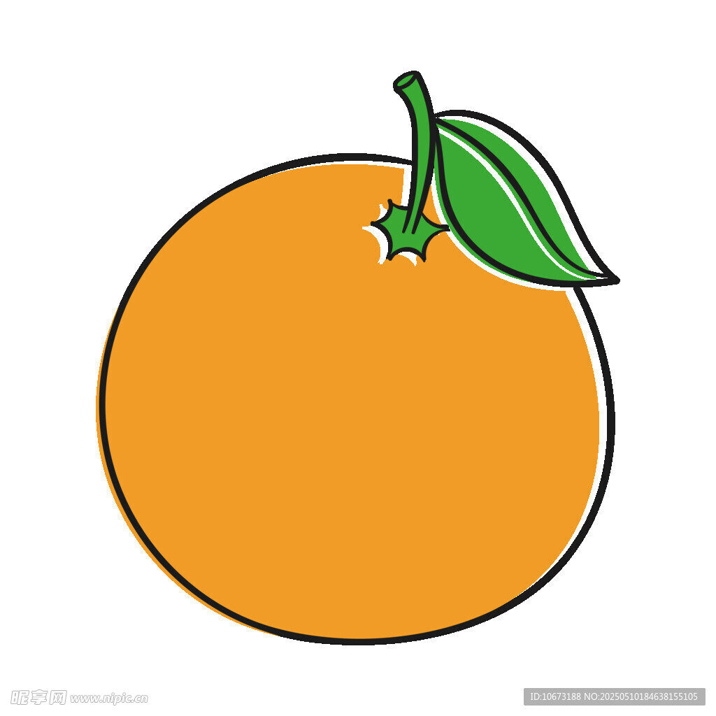 卡通橙子插畫