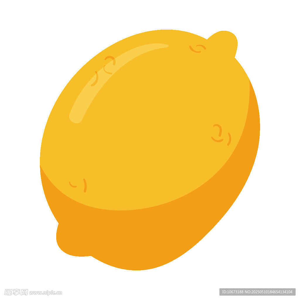 卡通風(fēng)格黃色檸檬形象