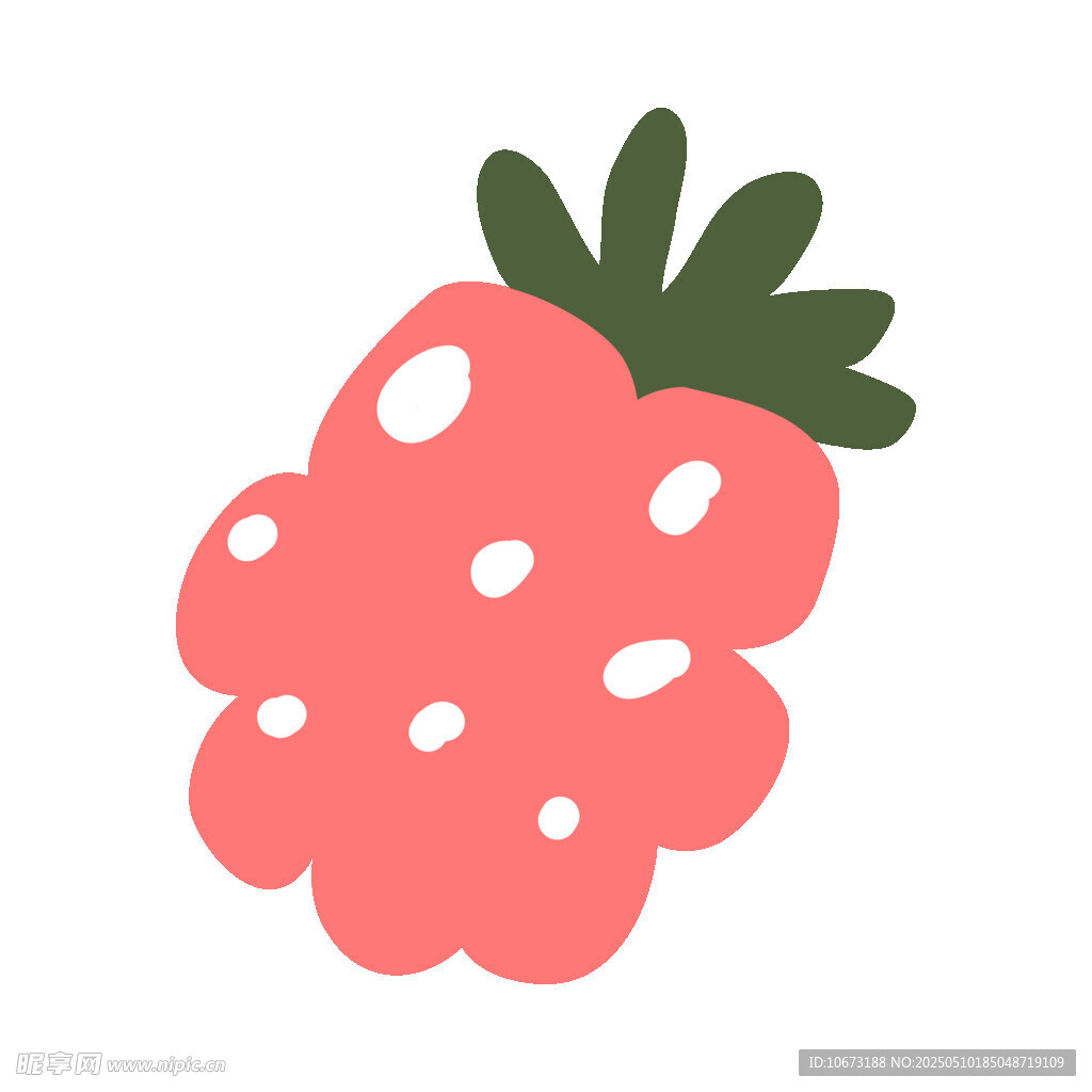 可愛卡通樹莓插畫