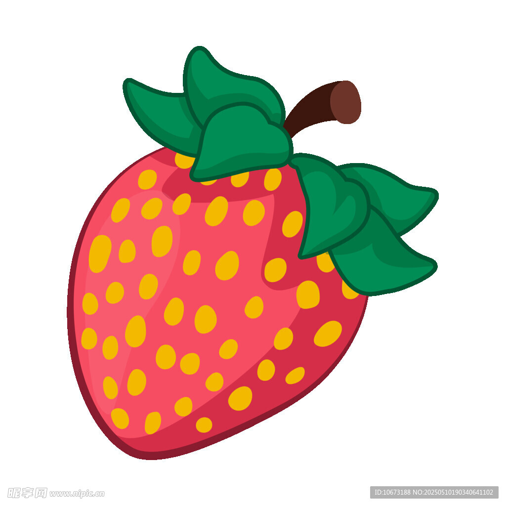 卡通草莓插畫