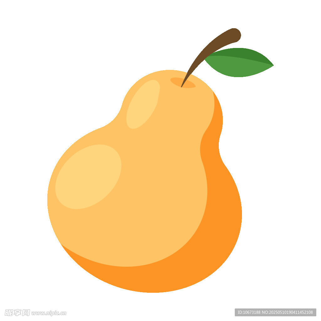 卡通黃梨插畫