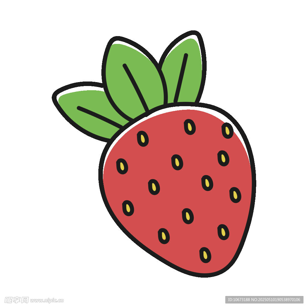 卡通草莓插畫
