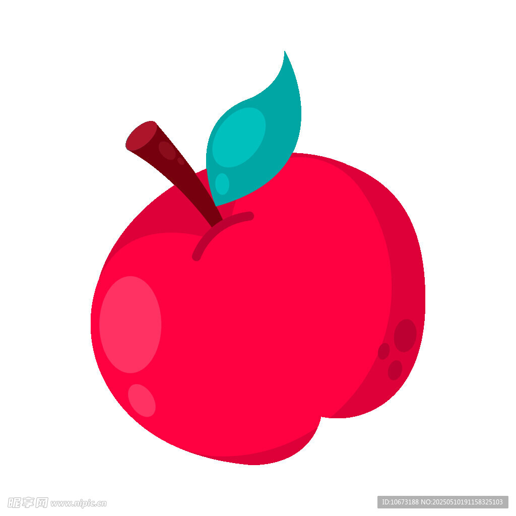 卡通紅蘋果插畫