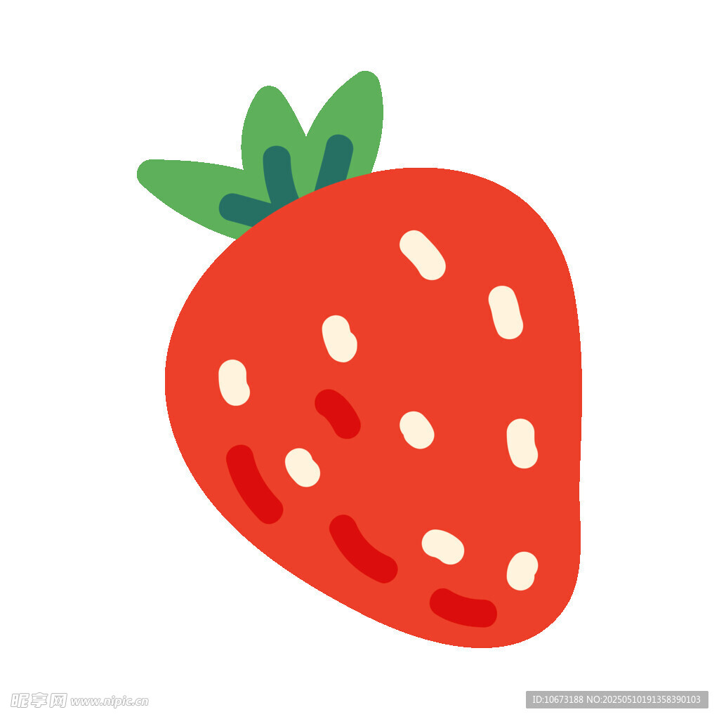 可愛卡通草莓插畫