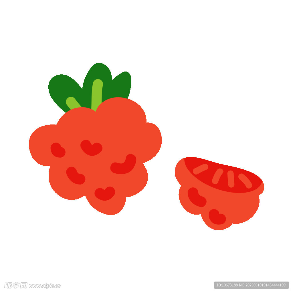 可愛卡通樹莓插畫