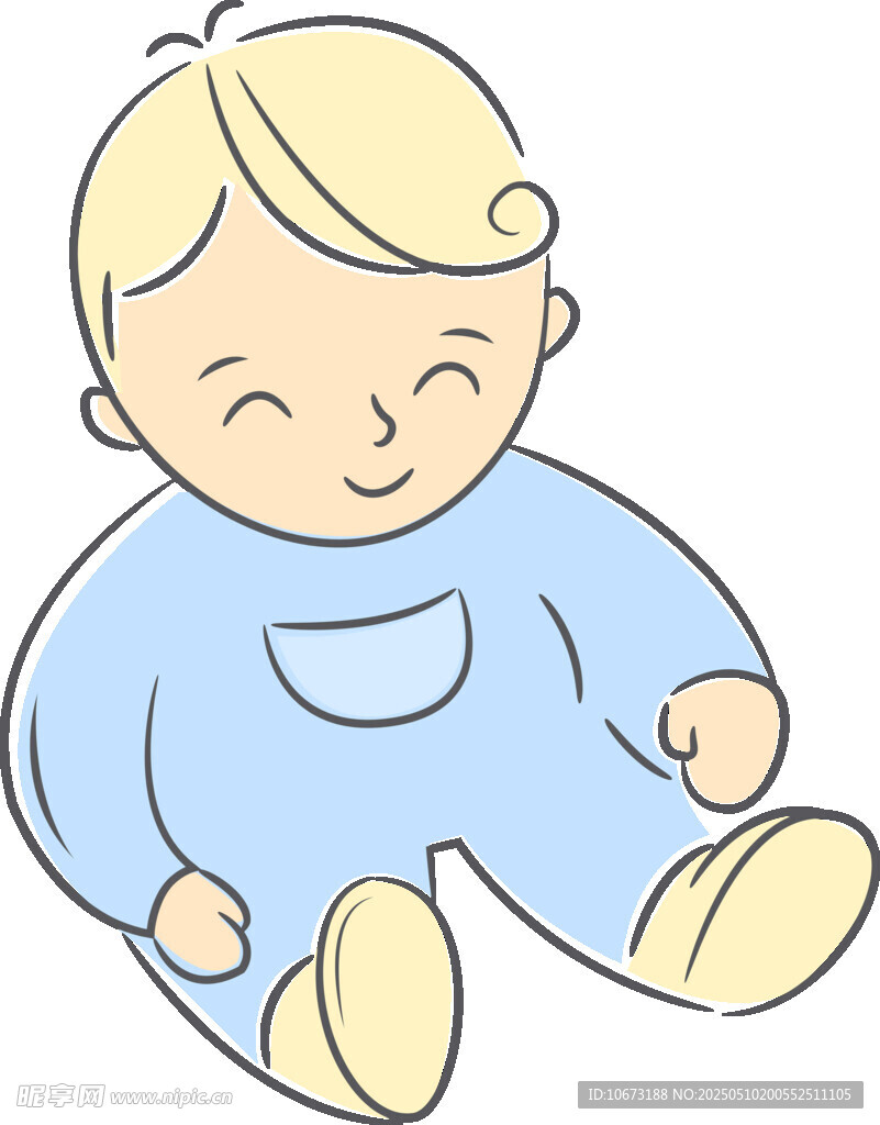 可愛坐著的小嬰兒