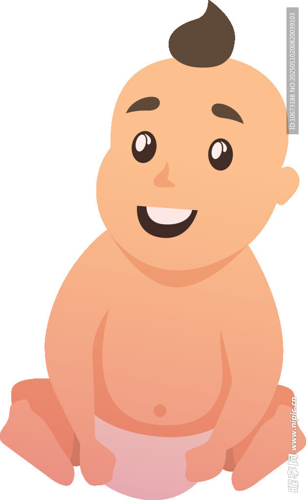 可愛微笑小嬰兒
