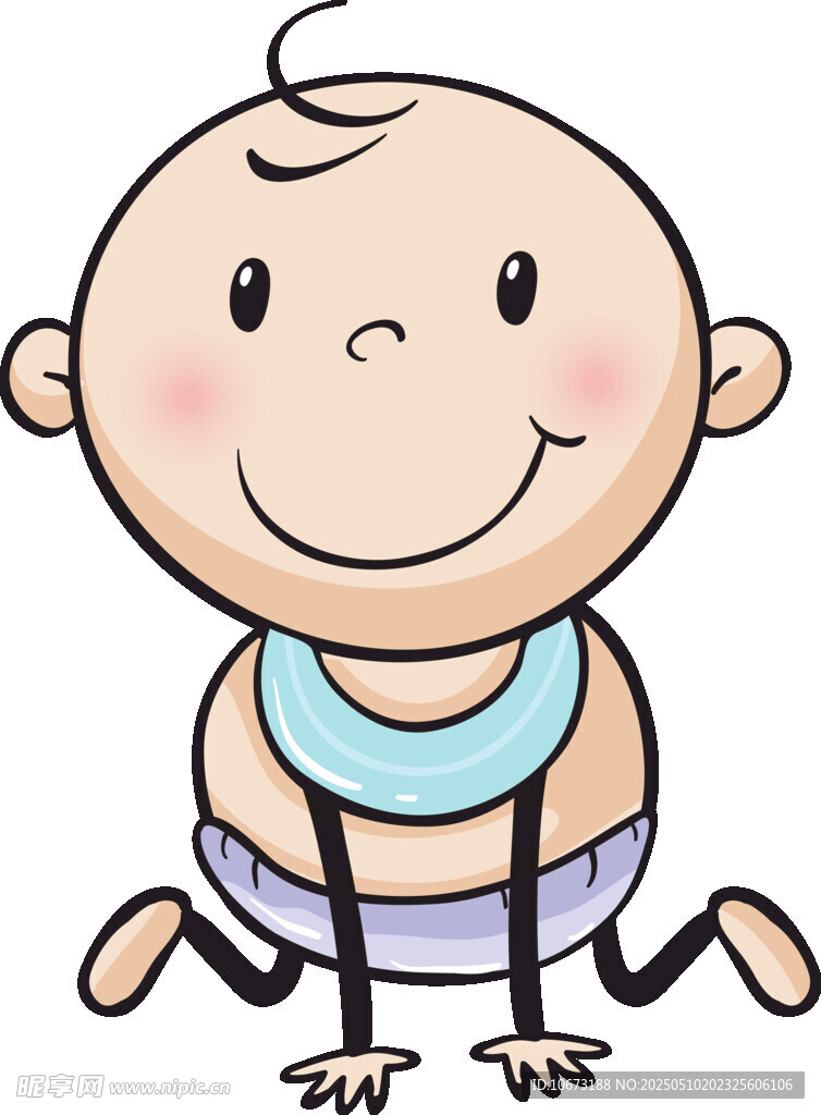 可愛(ài)爬行小嬰兒