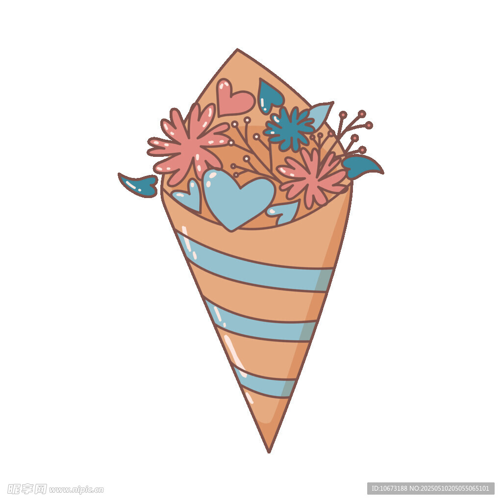 手繪花束插畫