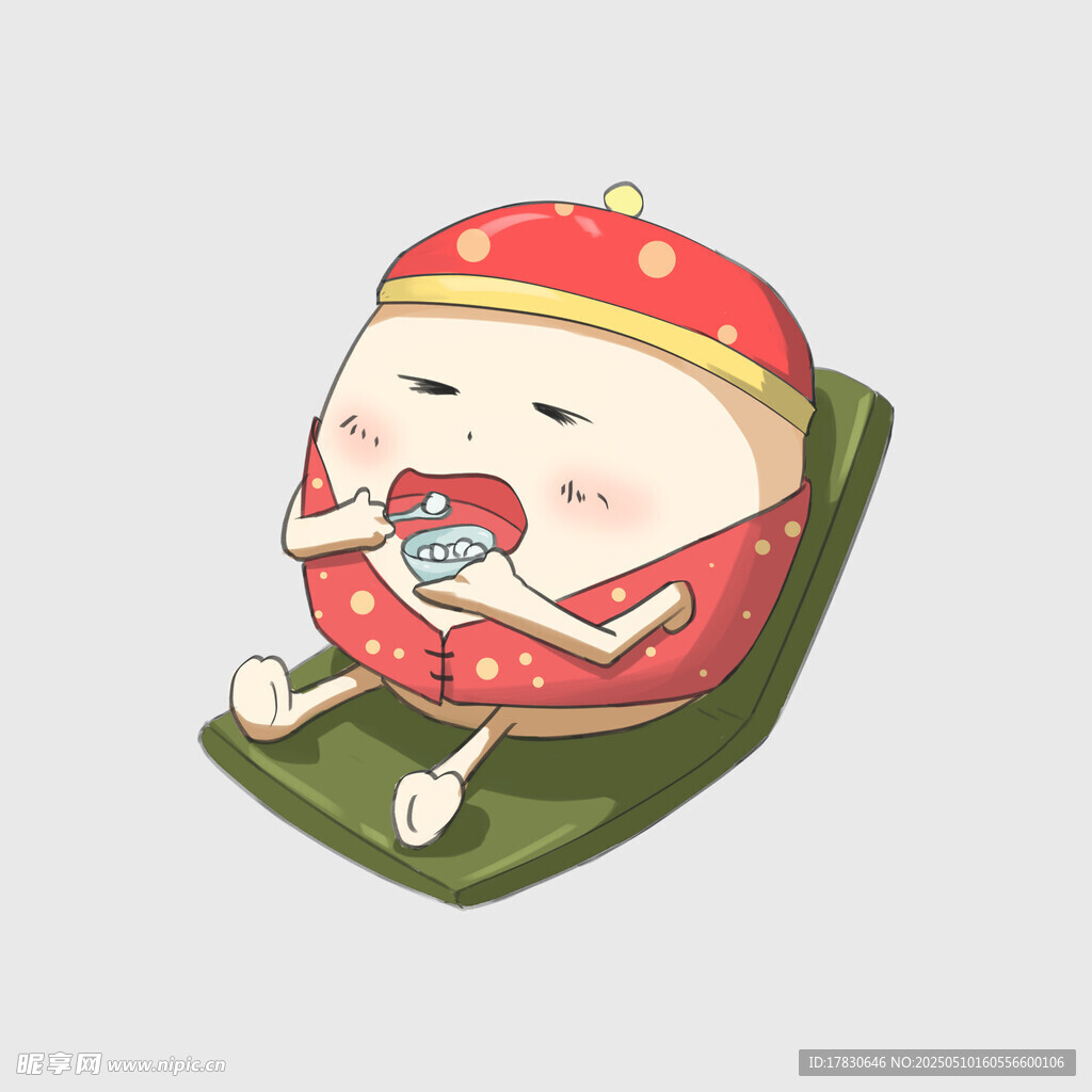 卡通小皇帝愜意吃美食