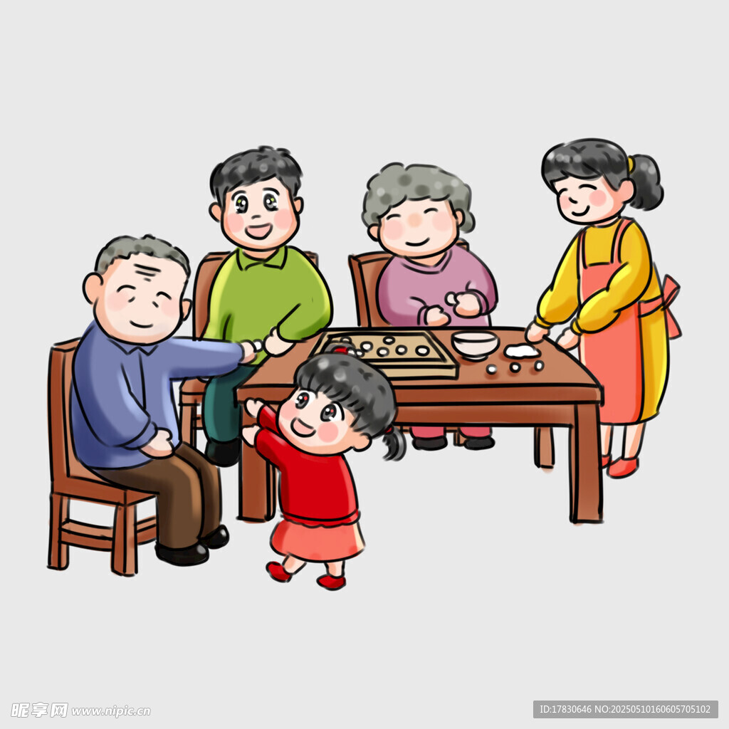 一家人圍坐共享溫馨時(shí)刻