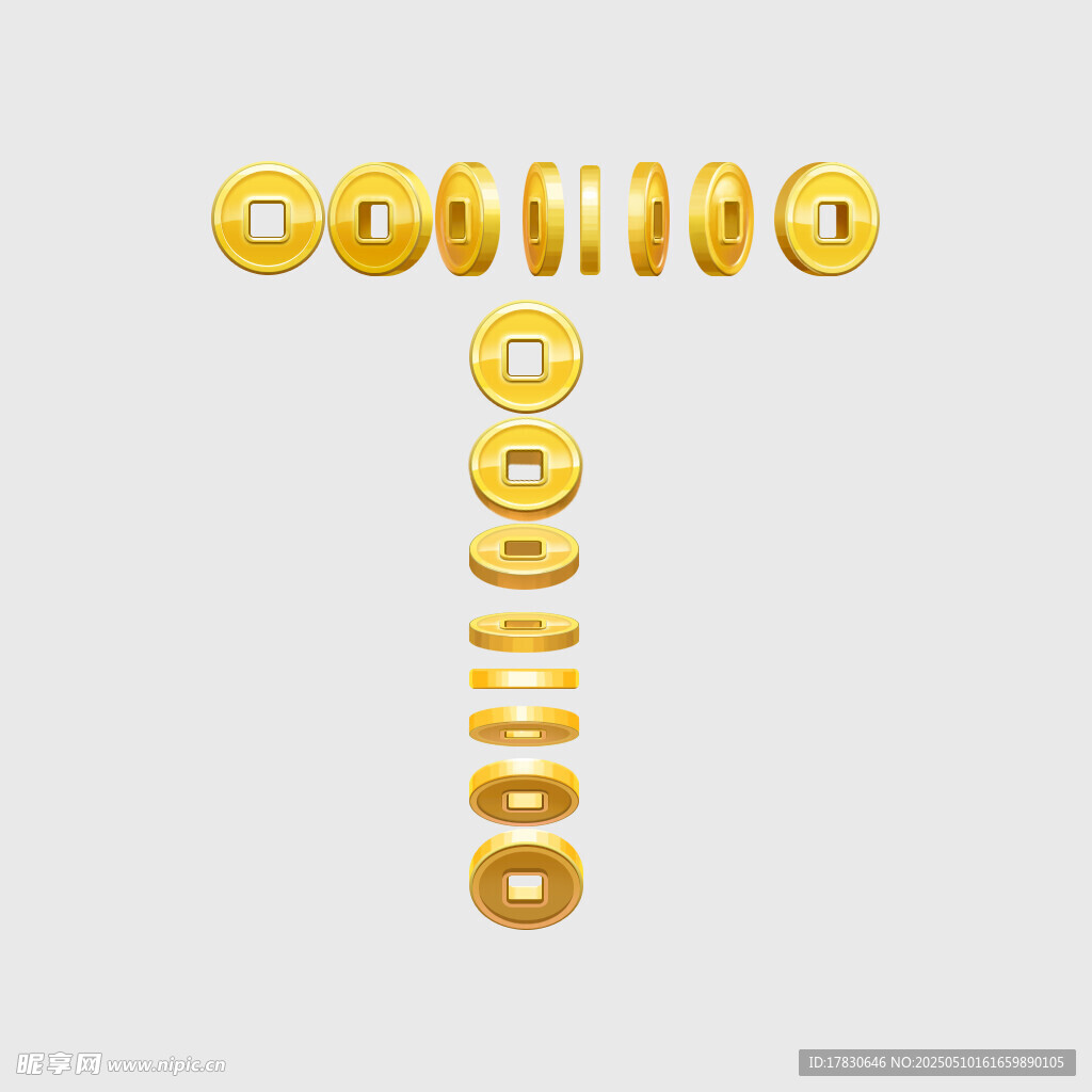 金色圓形物件排列成字母T