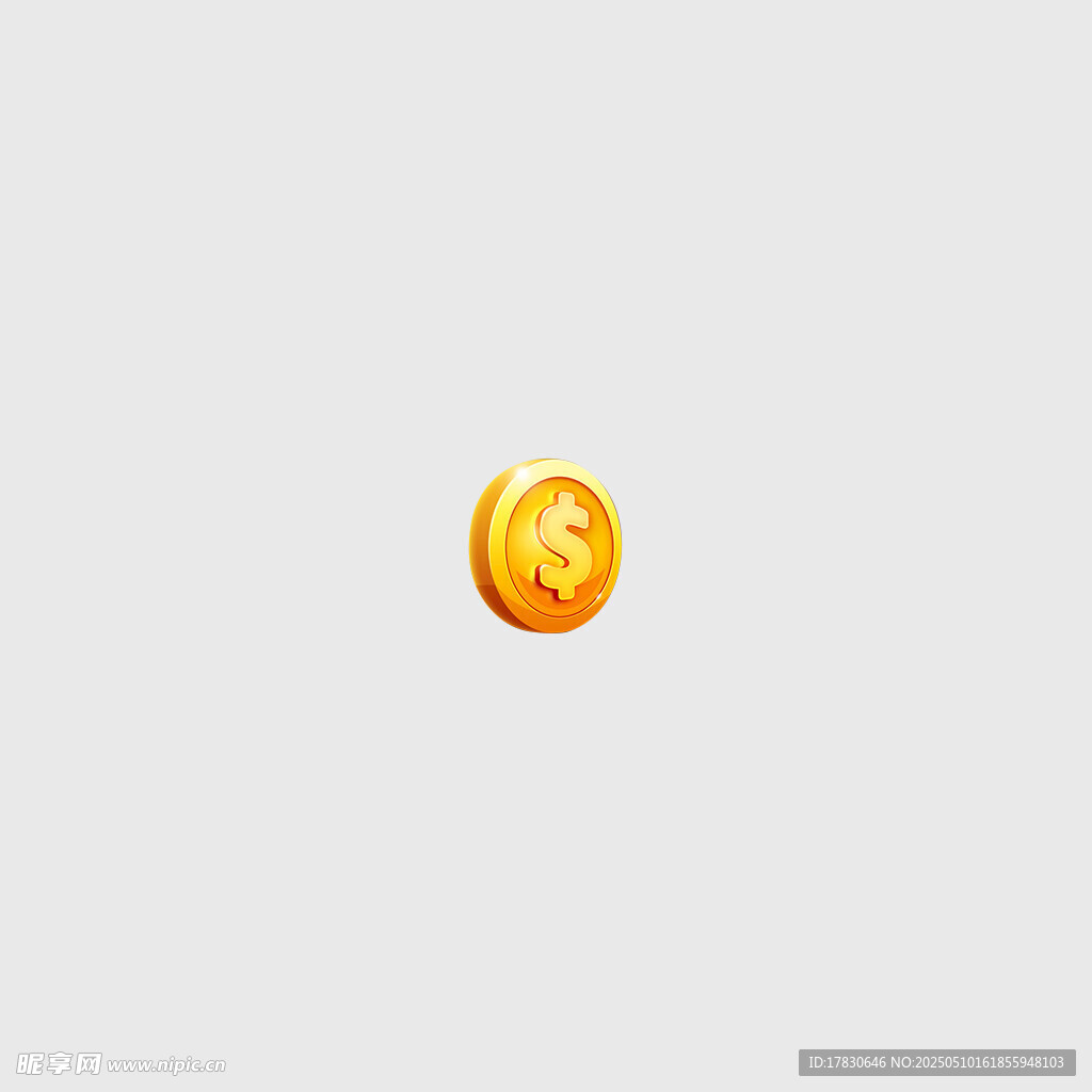 金色圓形金幣圖標