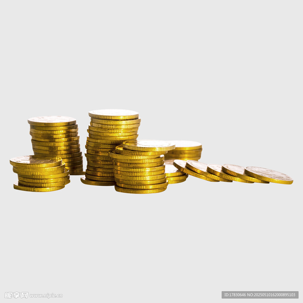 堆疊的金色硬幣