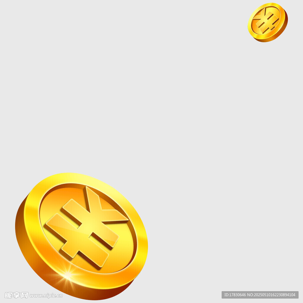 金色人民幣符號(hào)金幣