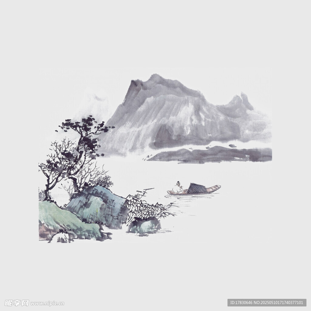 水墨山水意境圖