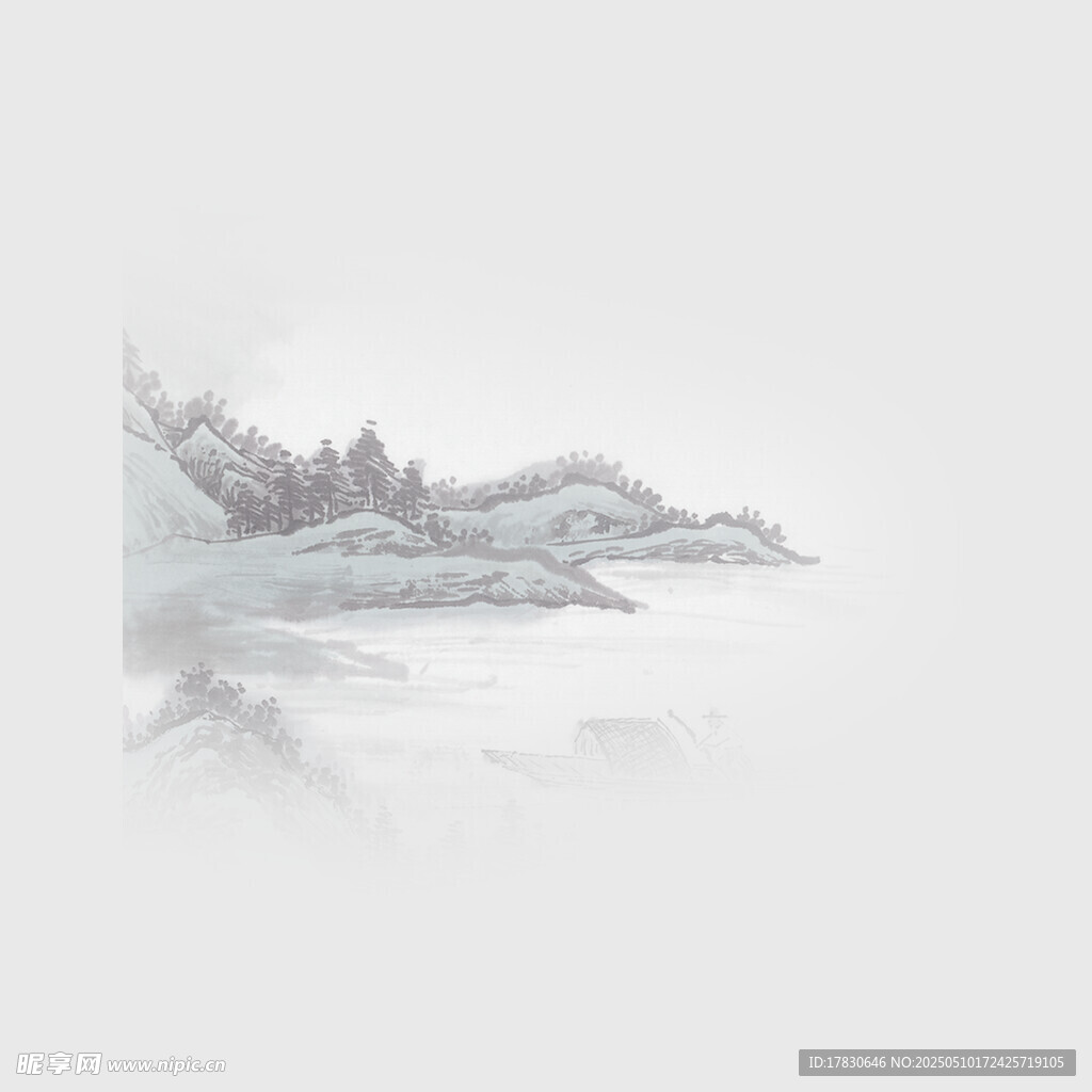 水墨山水意境圖