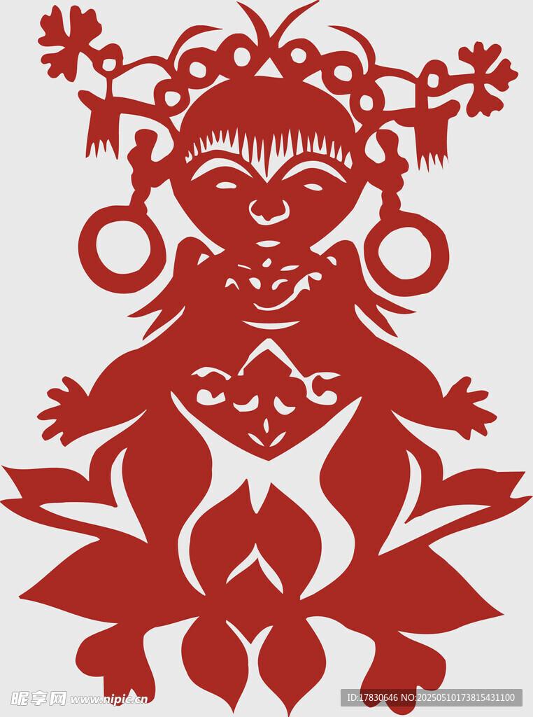 傳統(tǒng)剪紙娃娃形象