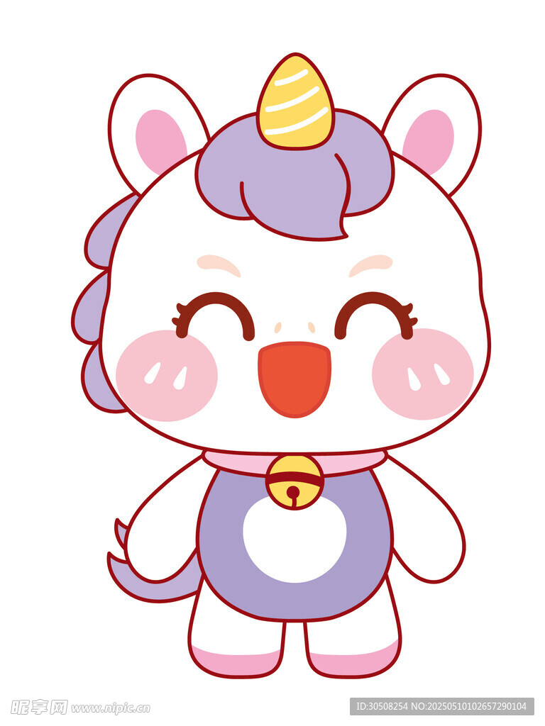 可愛的萌馬插畫卡通可愛