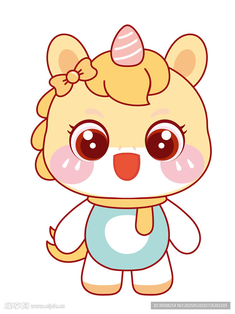 活潑的小馬插畫卡通