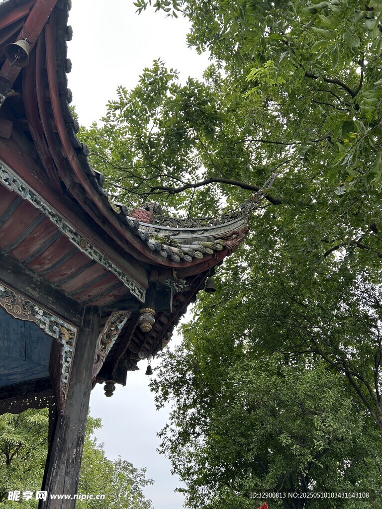 古亭一角伴綠樹
