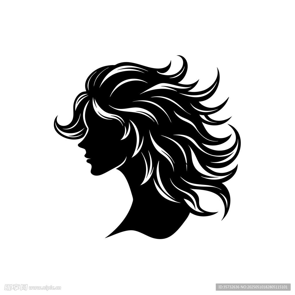 女性頭像剪影