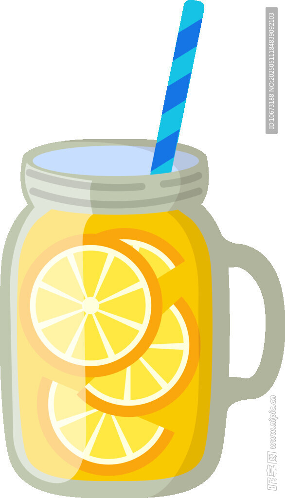 玻璃罐中的檸檬冰飲