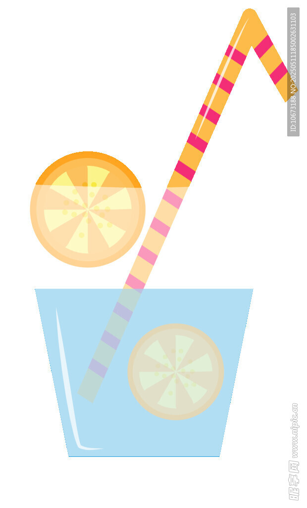 檸檬飲品插畫