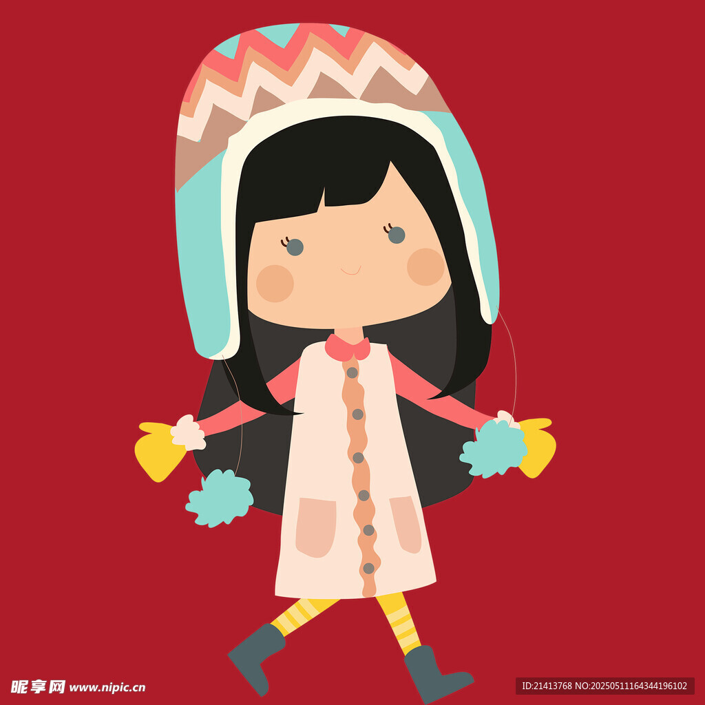 戴帽小女孩