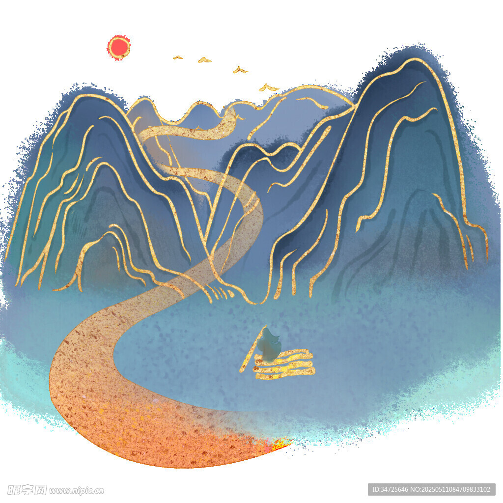 山間小徑旁的靜謐風(fēng)景