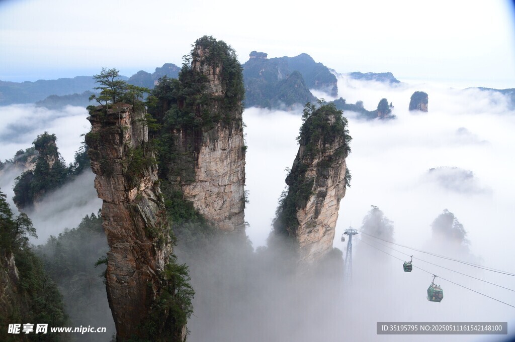 張家界奇峰云海壯麗景觀