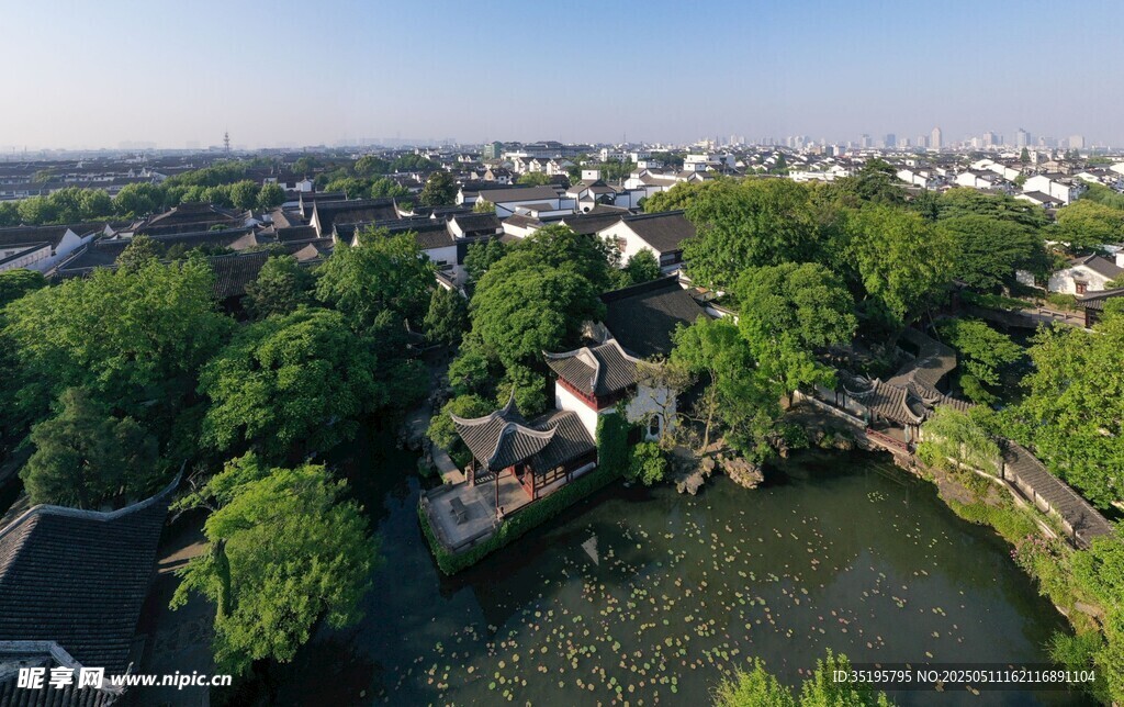 江南水鄉俯瞰美景