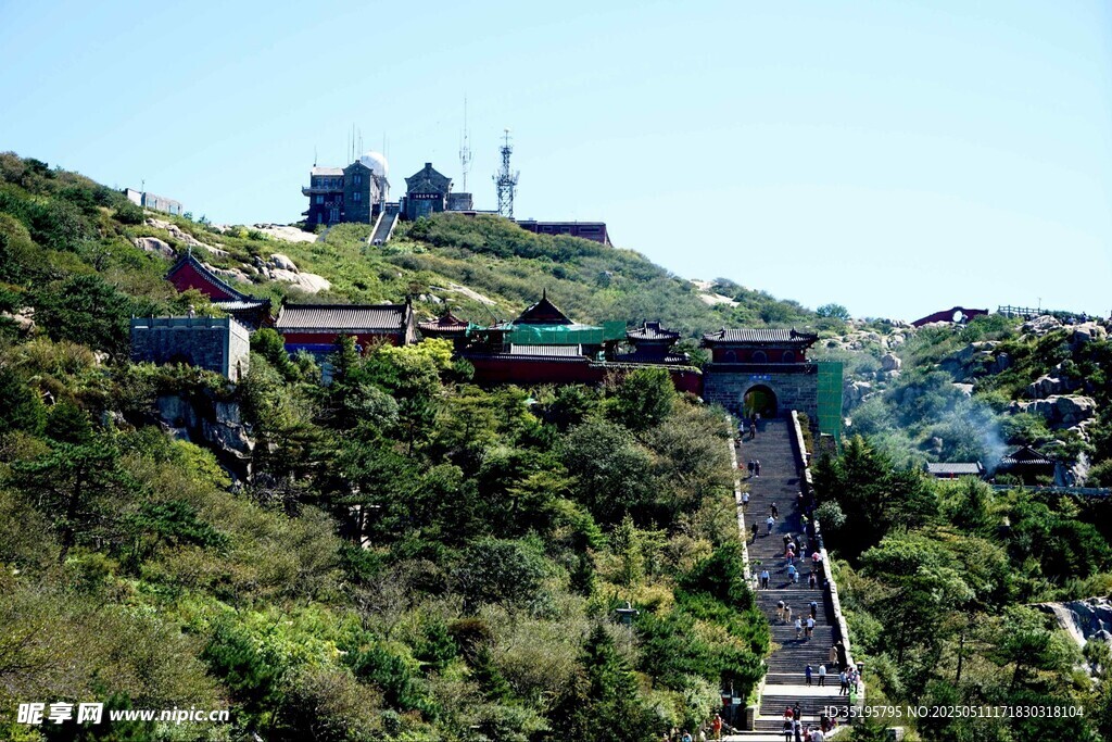 山間索道穿梭于蔥郁山林