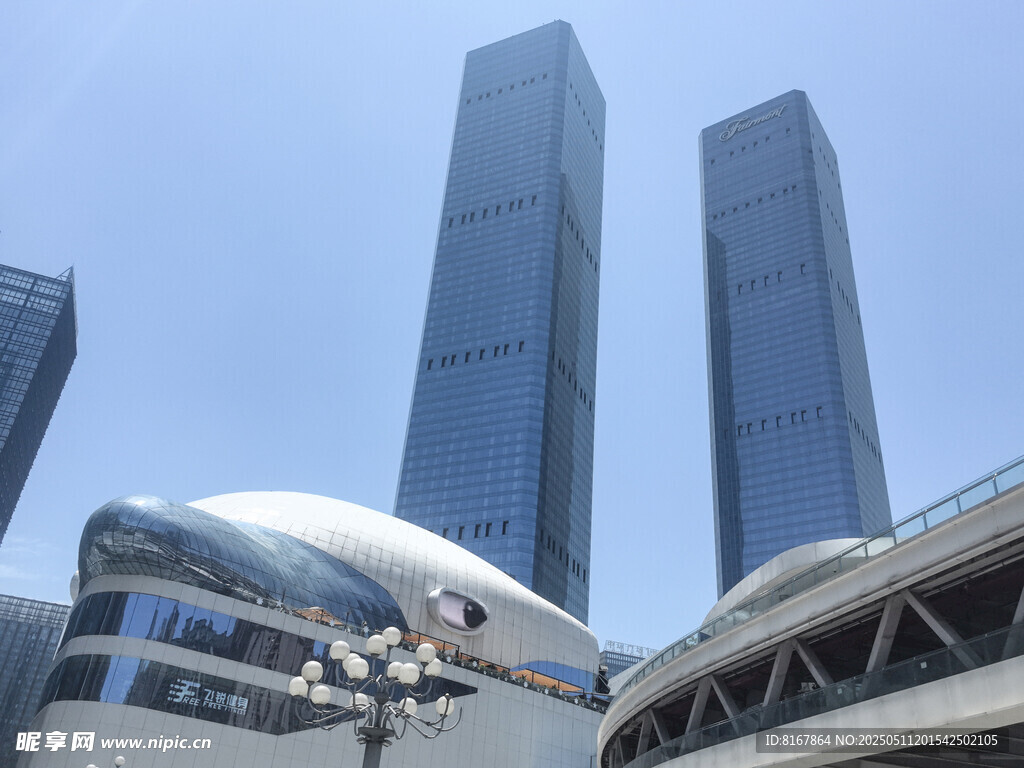 現代都市摩天建筑群景觀