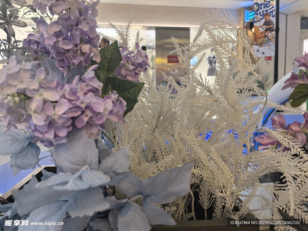 夢幻紫色系花卉裝飾擺件