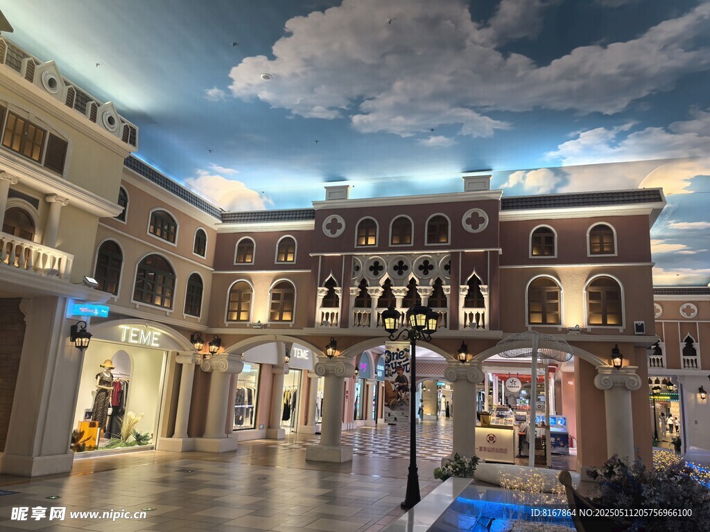 威尼斯風格室內購物場景