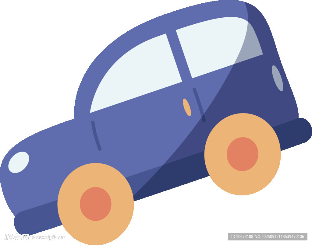 藍色卡通小汽車