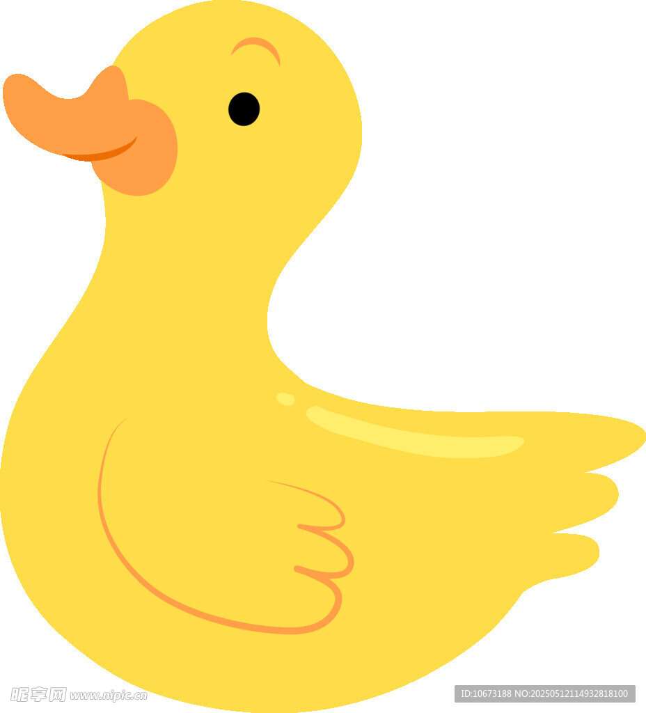 可愛小黃鴨插畫