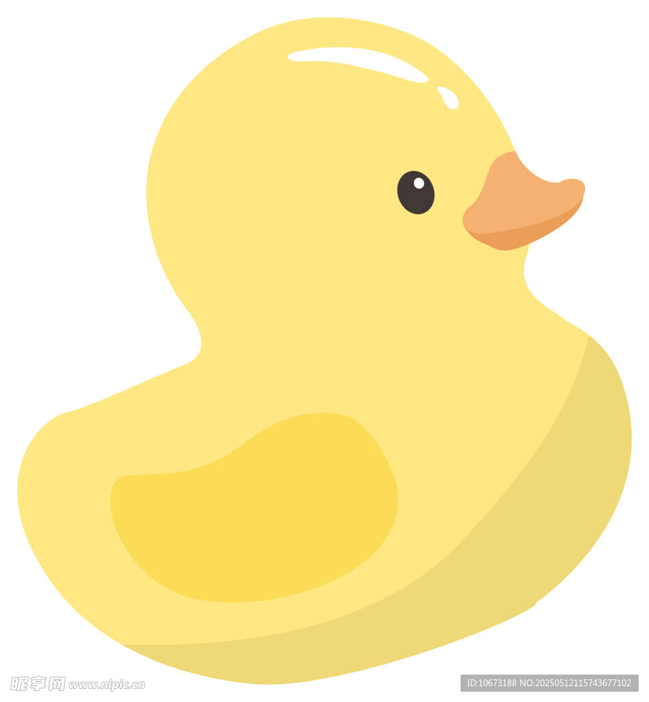 可愛小黃鴨插畫