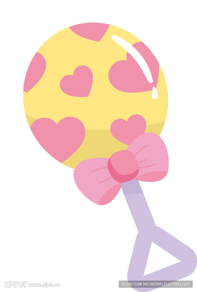 愛心棒棒糖卡通插畫