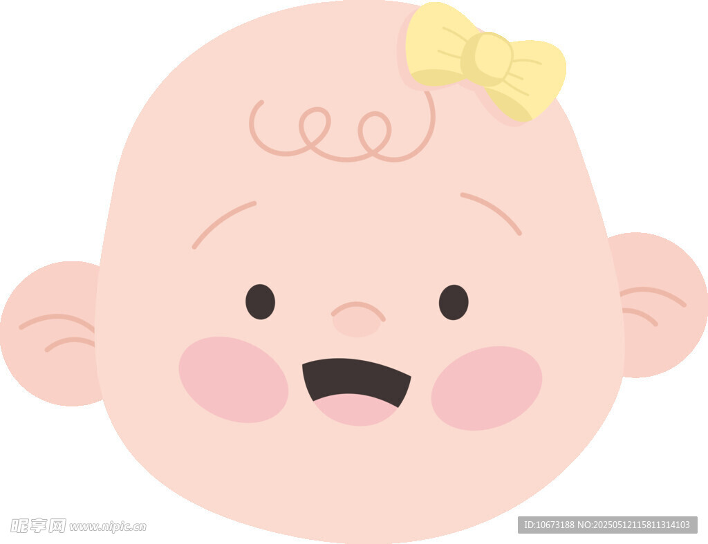 可愛萌趣的嬰兒頭像