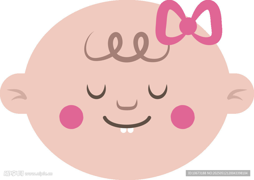 可愛閉眼女嬰頭像
