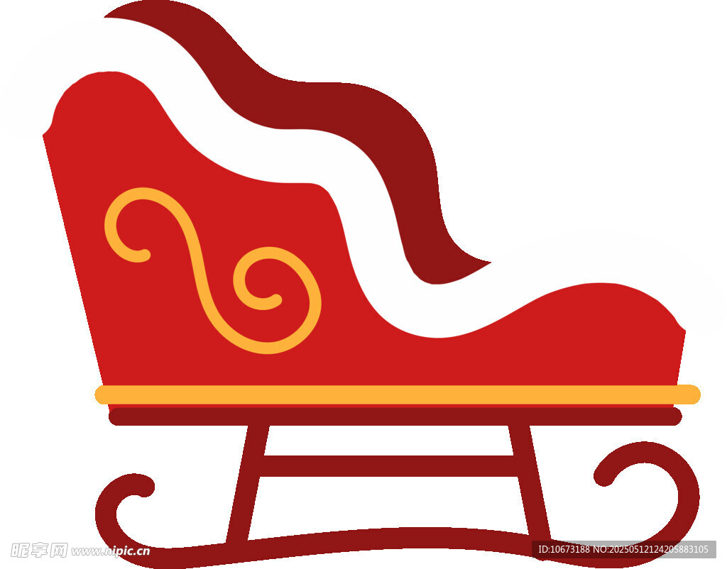 紅色圣誕雪橇圖標(biāo)
