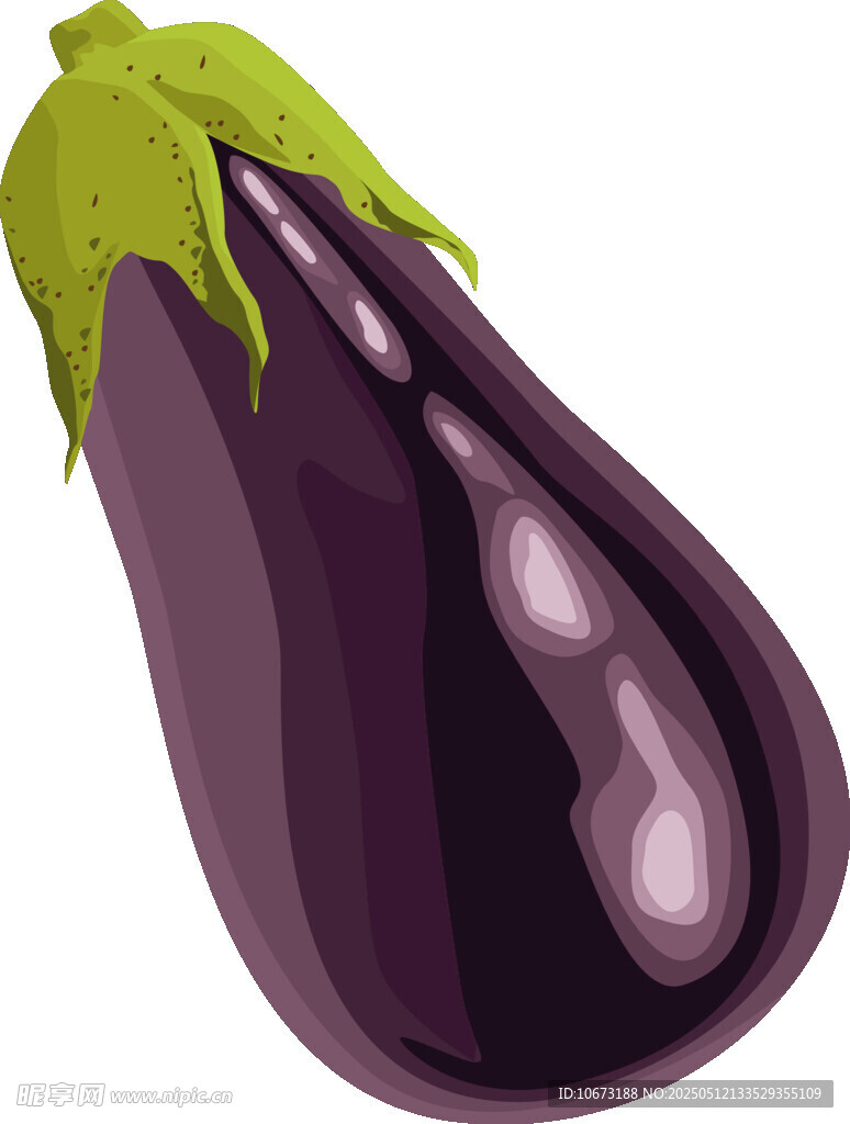 紫色茄子插畫