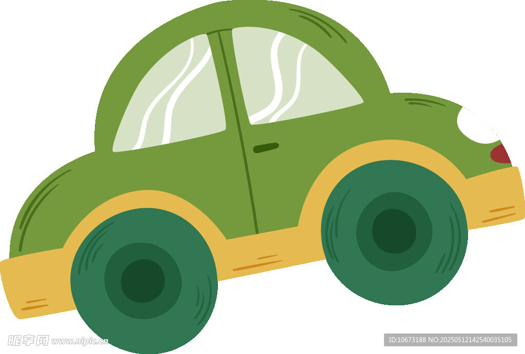 綠色卡通小汽車