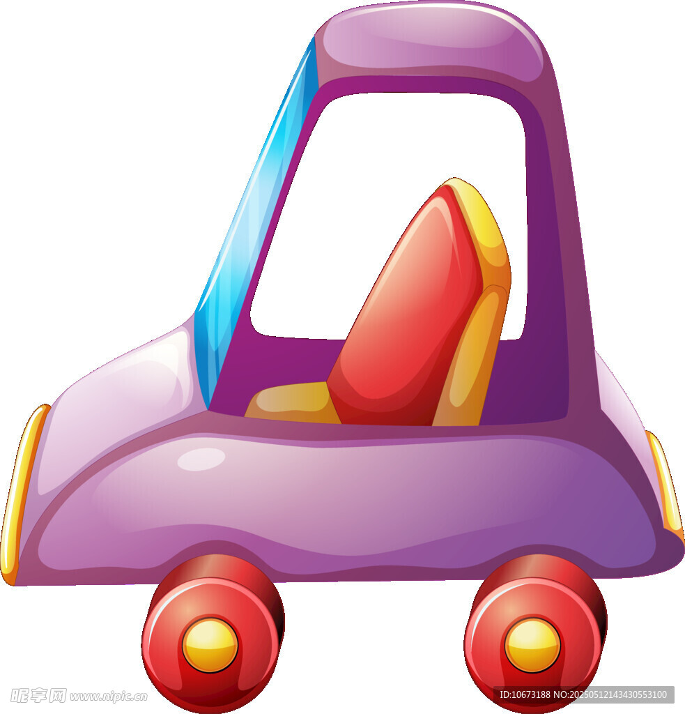 紫色卡通小汽車玩具