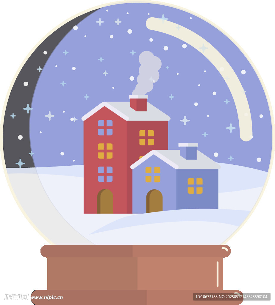 冬日雪景中的溫馨小屋
