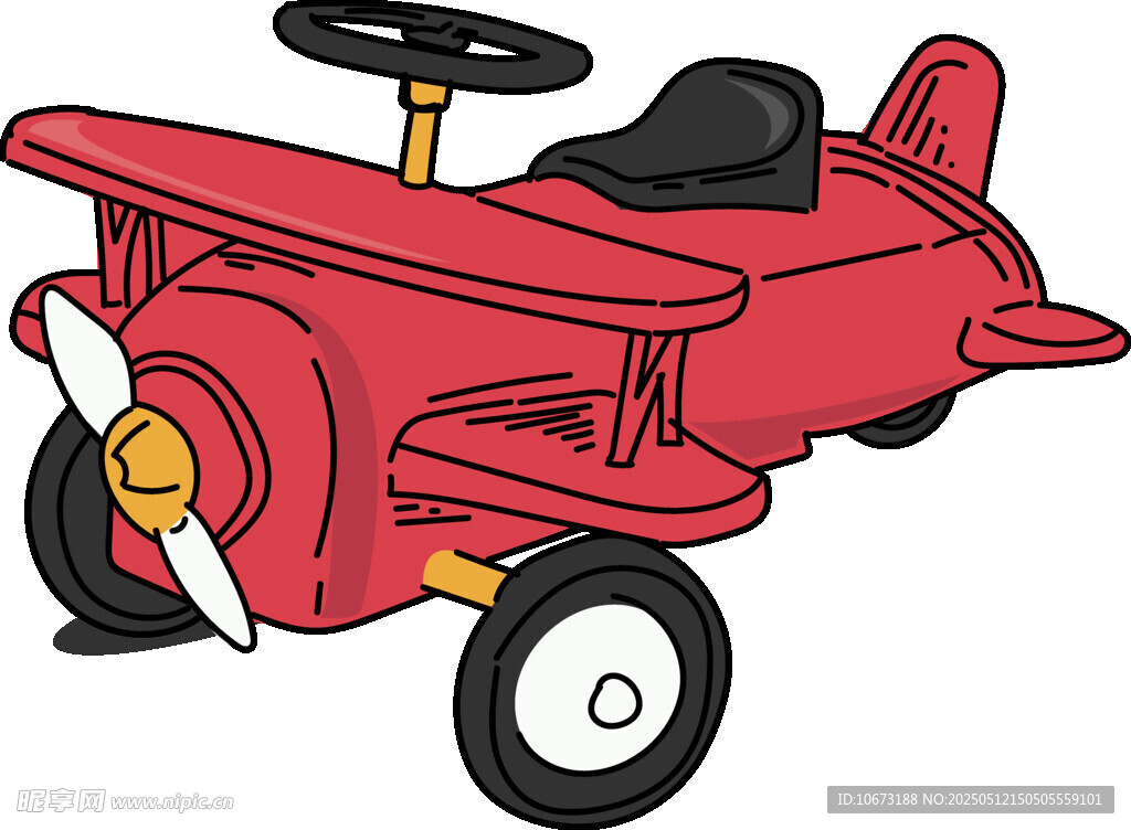 復古紅色兒童飛機玩具車