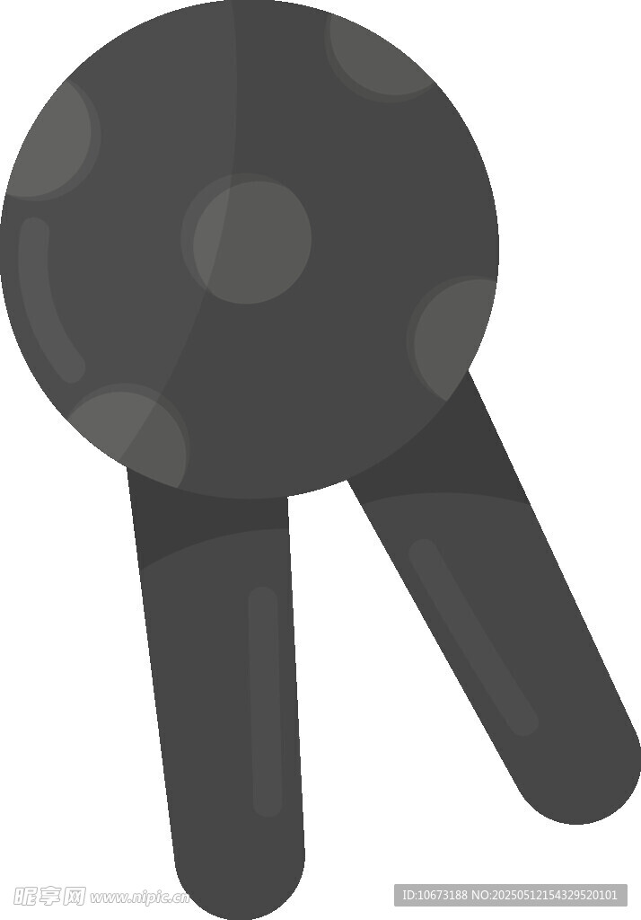 卡通風(fēng)格黑色啞鈴圖標(biāo)